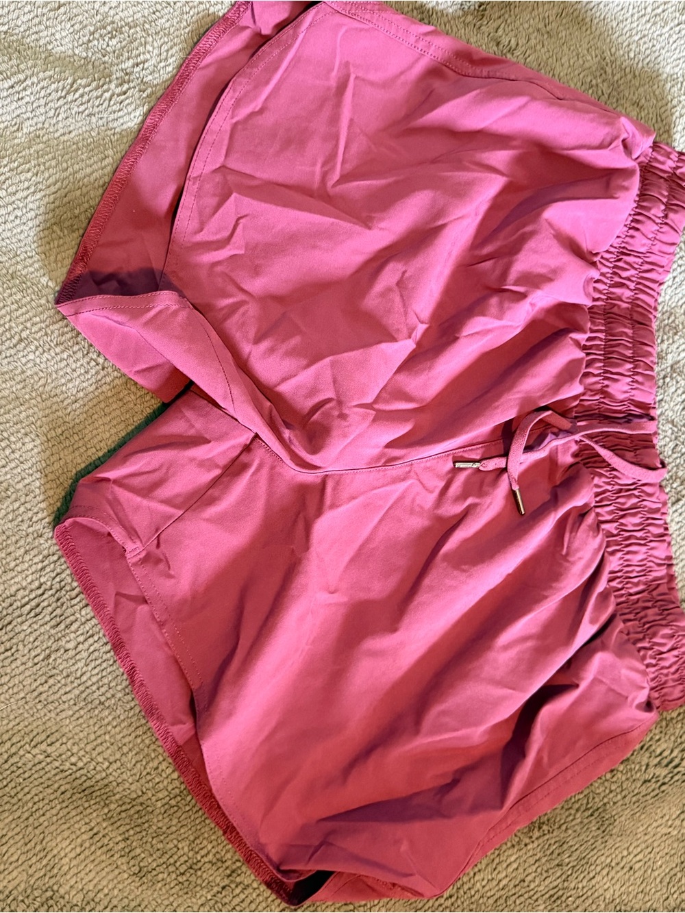 Athletic Works Women's Hot Pink Elastic-Waist Athletic Shorts